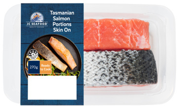 JC Seafood Tasmanian Salmon Portions Skin On