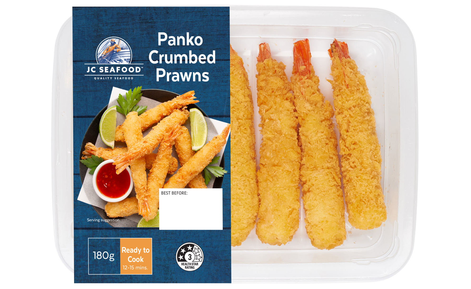 JC Seafood Panko Crumbed Prawns KB Seafood Co