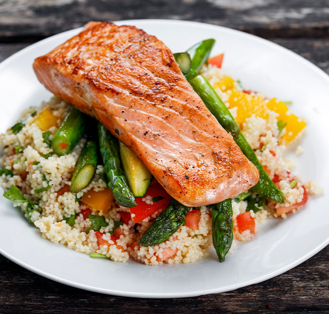 Moroccan Salmon with Spiced Couscous
