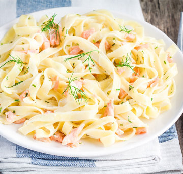 Fettuccine, Salmon, Lemon & Chilli