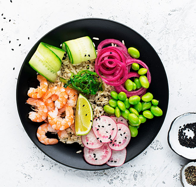 Hawaiian Prawn Poke Bowl