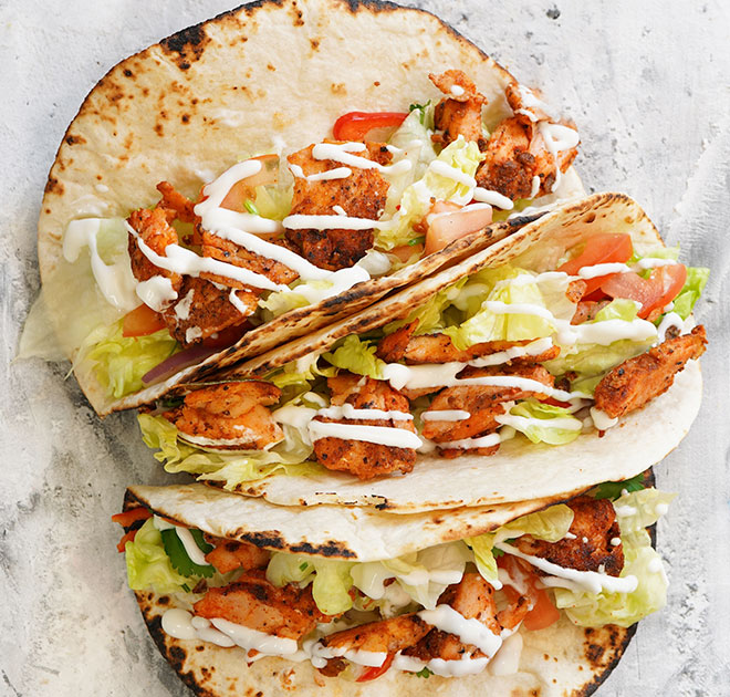 Spicy Salmon Tacos