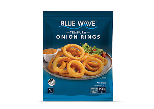Packaging of tempura onion rings